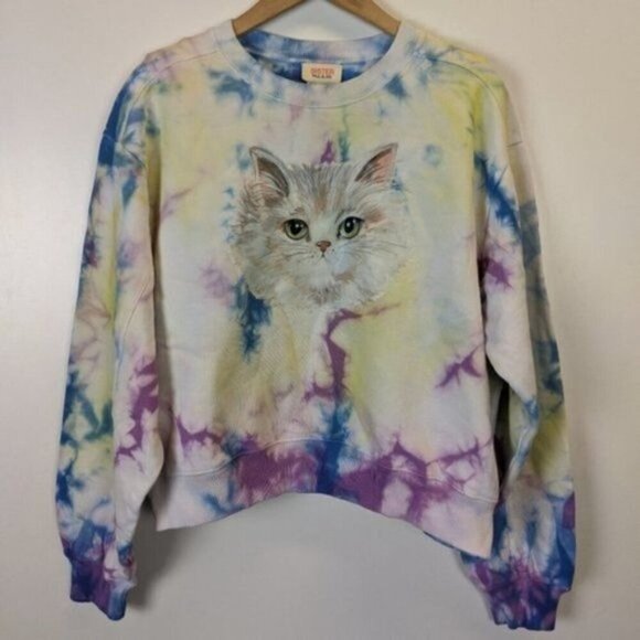 Free People Paul & Joe Brian Tie Dye Kitty Sweatshirt - Picture 4 of 6